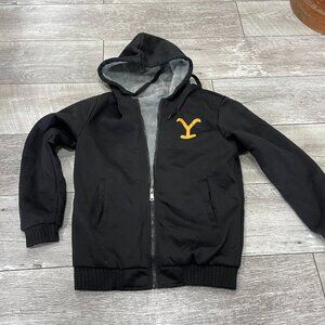 Yellowstone Dutton Ranch Logo Hoodie Warm Black S/M